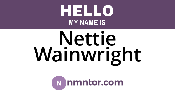 Nettie Wainwright