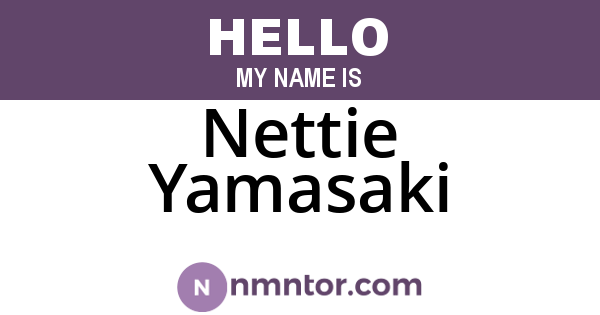 Nettie Yamasaki