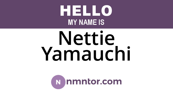 Nettie Yamauchi