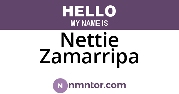 Nettie Zamarripa