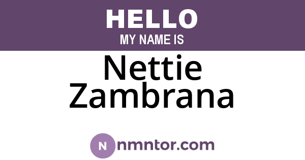 Nettie Zambrana