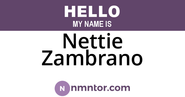 Nettie Zambrano