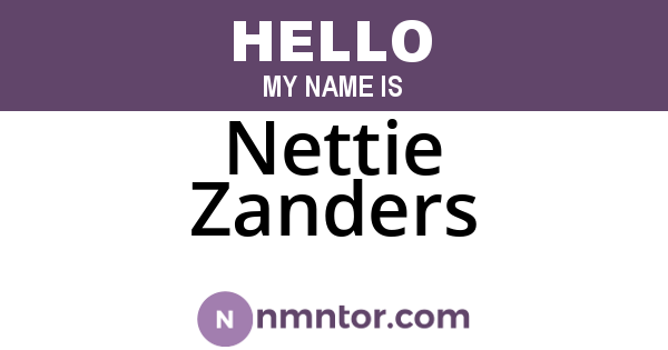 Nettie Zanders