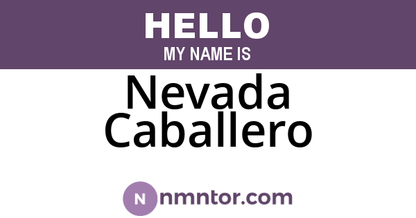 Nevada Caballero