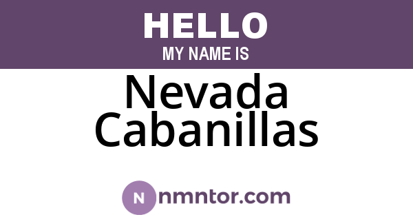 Nevada Cabanillas