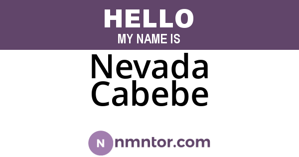 Nevada Cabebe