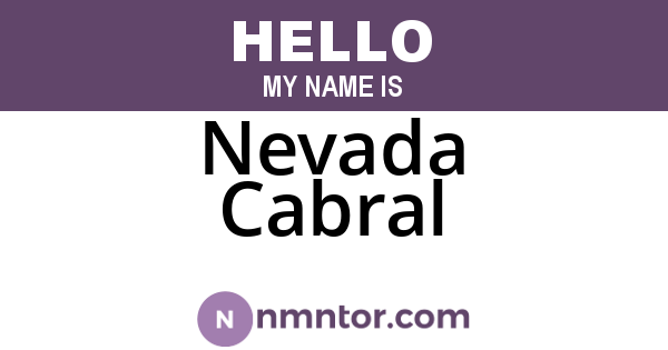 Nevada Cabral