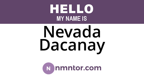 Nevada Dacanay