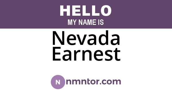 Nevada Earnest