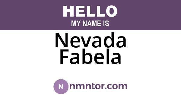 Nevada Fabela