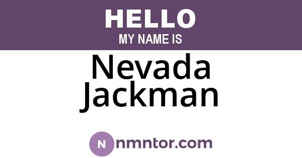 Nevada Jackman