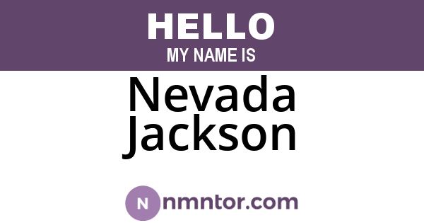 Nevada Jackson