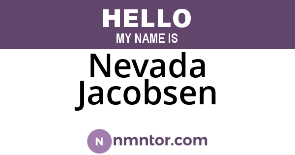 Nevada Jacobsen