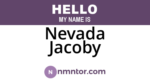 Nevada Jacoby