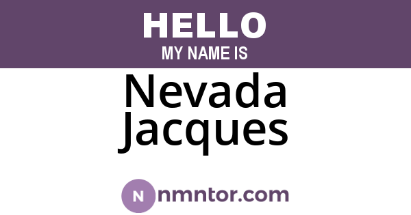 Nevada Jacques