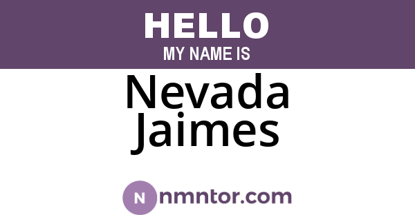 Nevada Jaimes