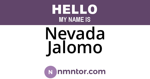 Nevada Jalomo