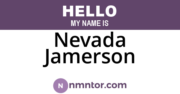 Nevada Jamerson