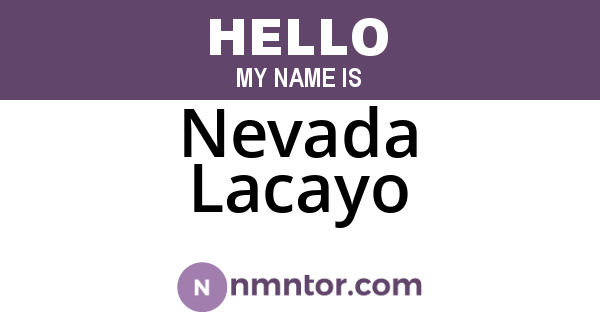 Nevada Lacayo