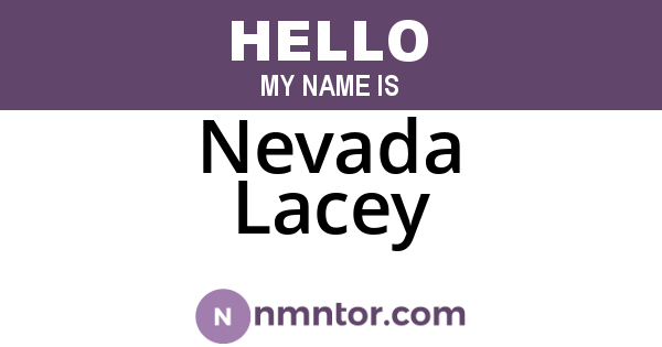 Nevada Lacey