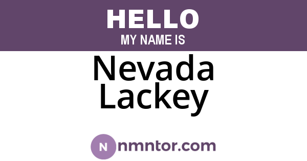 Nevada Lackey