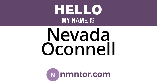 Nevada Oconnell