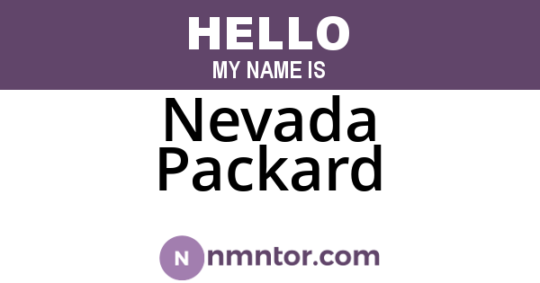 Nevada Packard