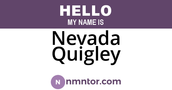 Nevada Quigley