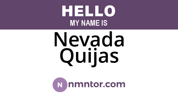 Nevada Quijas