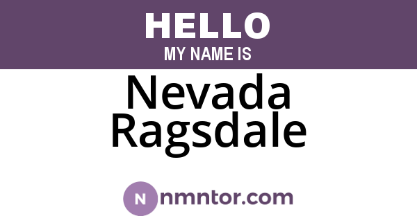 Nevada Ragsdale