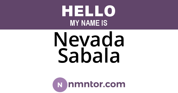 Nevada Sabala