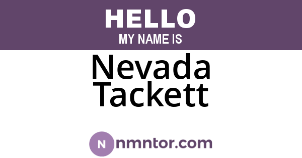Nevada Tackett