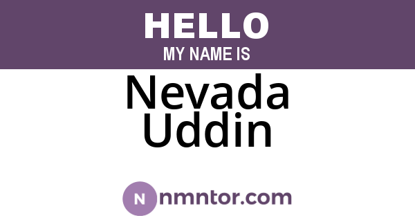 Nevada Uddin