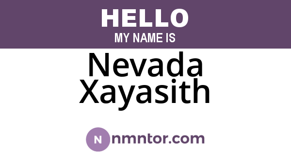 Nevada Xayasith