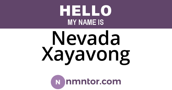 Nevada Xayavong