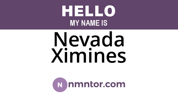 Nevada Ximines