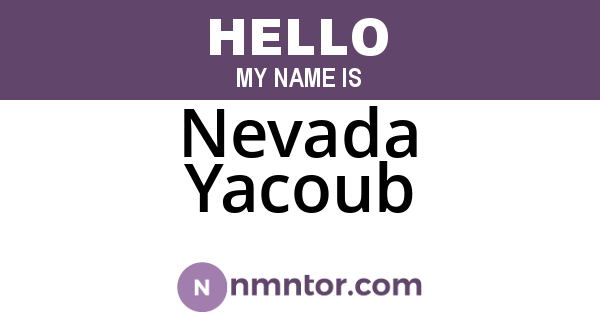 Nevada Yacoub