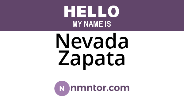 Nevada Zapata