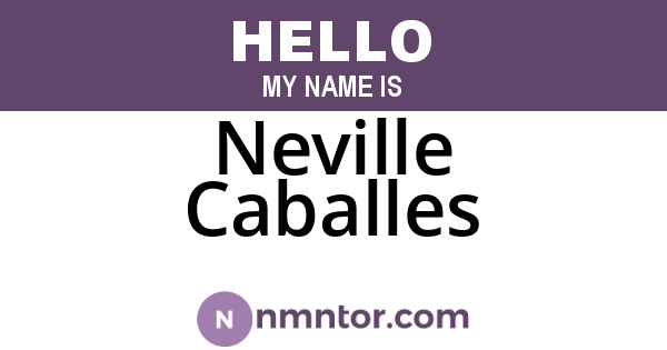 Neville Caballes