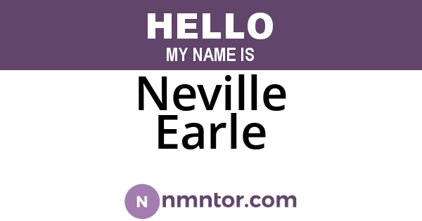 Neville Earle