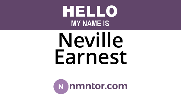 Neville Earnest