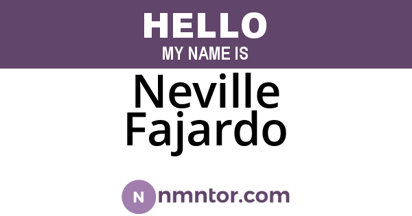 Neville Fajardo