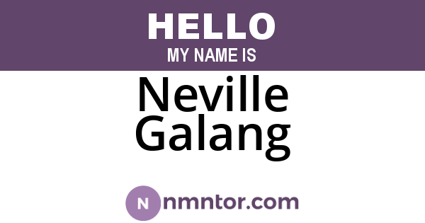 Neville Galang