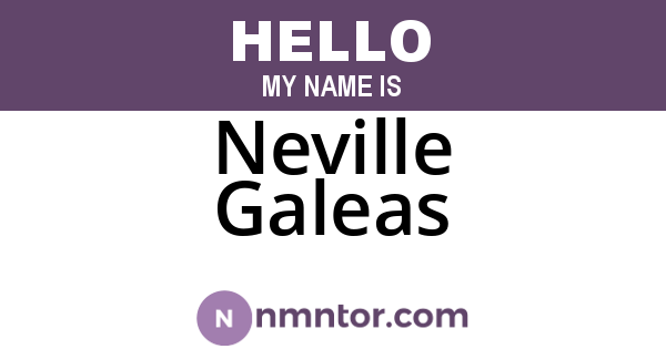 Neville Galeas