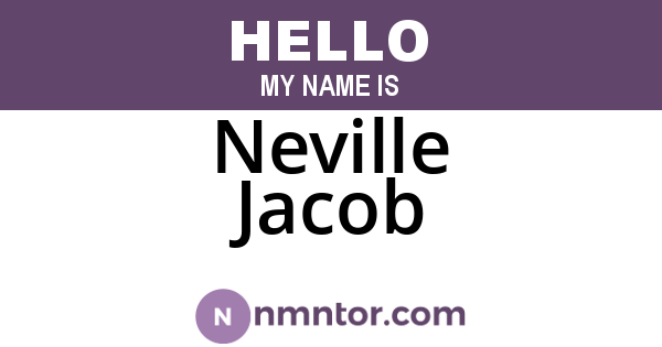 Neville Jacob