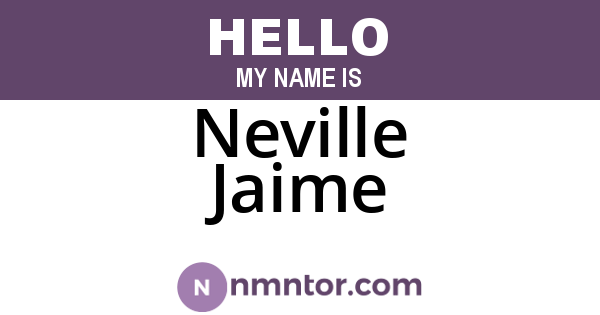 Neville Jaime