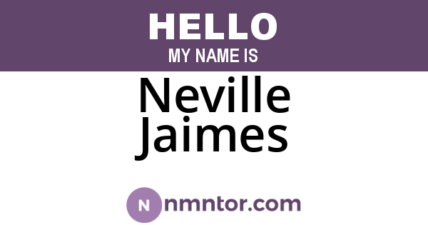 Neville Jaimes