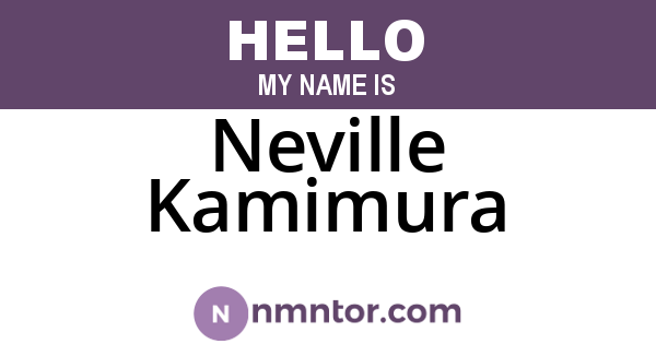 Neville Kamimura