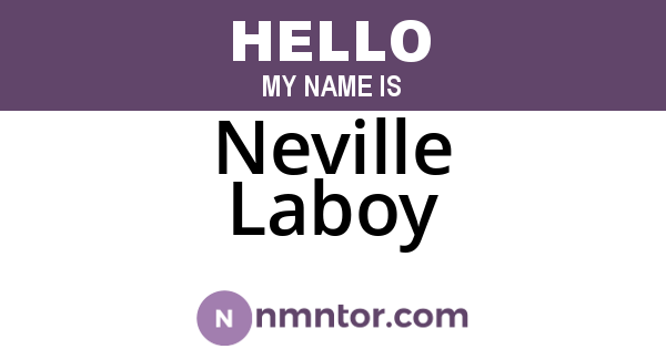 Neville Laboy