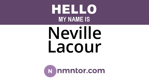 Neville Lacour